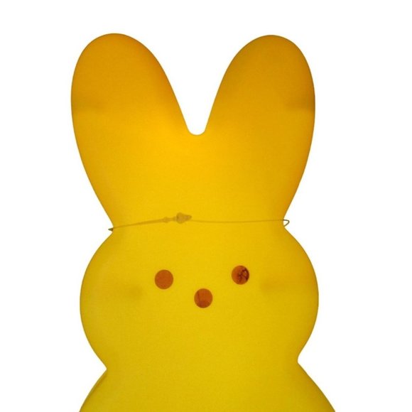 Peeps Bunny Blowmold LED Flickering Candle Light 10" Batteries Not Included NWT - Picture 2 of 16